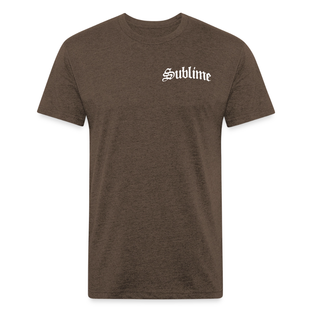 Sub  Lime B/F Fitted Cotton/Poly T-Shirt by Next Level - heather espresso