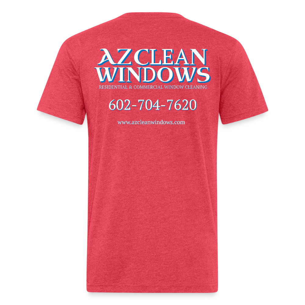 Az Clean NEW* Fitted Cotton/Poly T-Shirt by Next Level - heather red