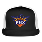 Phx Suns Flame Trucker Hat - black/white