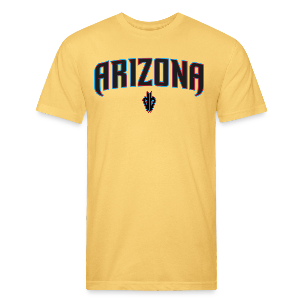 D Backs Teal ARIZONA Front Cotton/Poly T-Shirt by Next Level - pastel yellow