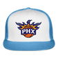 Phx Suns Flame Trucker Hat - white/blue