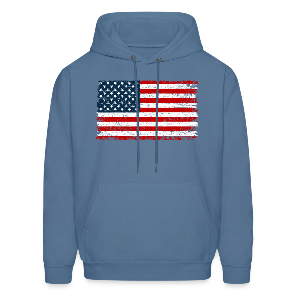 American Flag Color / Multi Men's Hoodie - denim blue