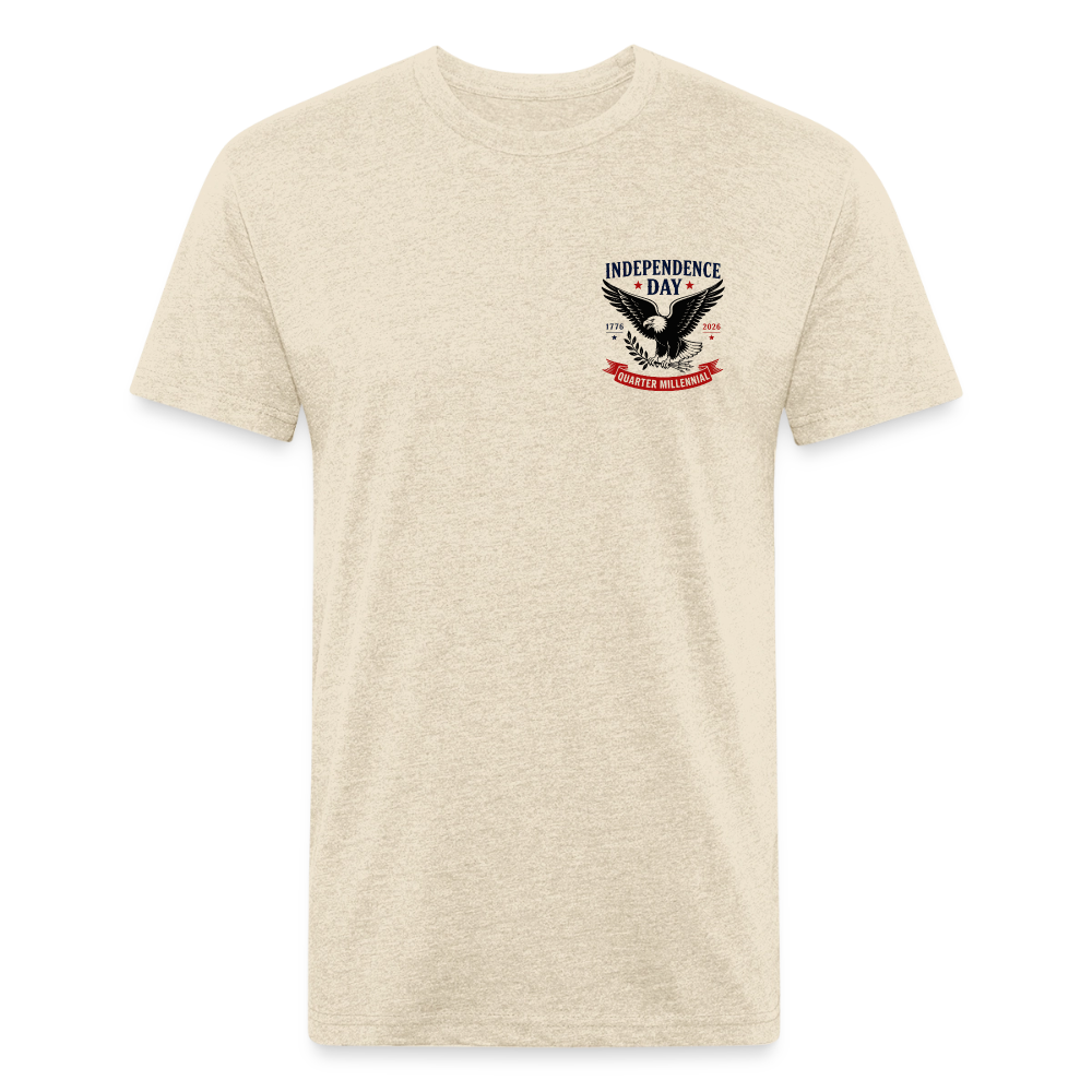 250 America Circle Fitted Cotton/Poly T-Shirt by Next Level - heather cream