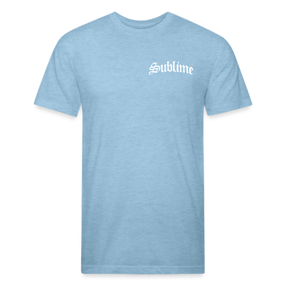 Sub  Lime B/F Fitted Cotton/Poly T-Shirt by Next Level - heather blue