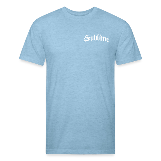 Sub  Lime B/F Fitted Cotton/Poly T-Shirt by Next Level - heather blue
