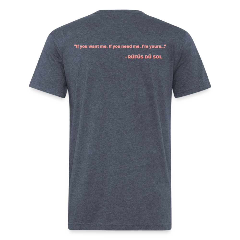 Rufus D 1 Fitted Cotton/Poly T-Shirt by Next Level - heather navy