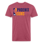 Phx Suns Old Block Cotton/Poly T-Shirt by Next Level - heather burgundy