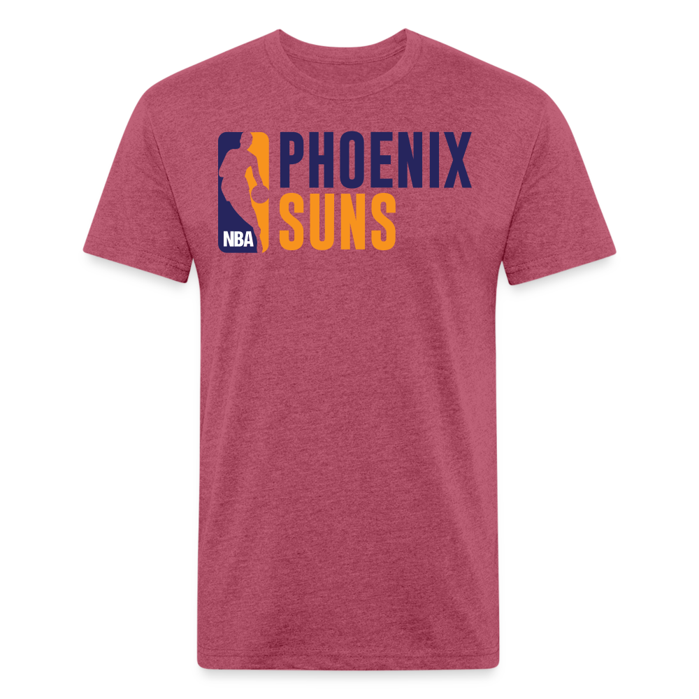 Phx Suns Old Block Cotton/Poly T-Shirt by Next Level - heather burgundy