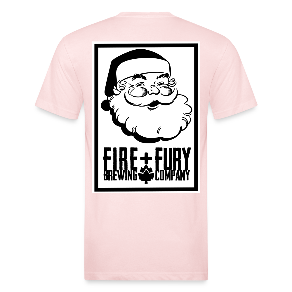 Fire + Fury Santa Cotton/Poly T-Shirt by Next Level - blush pink 