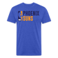 Phx Suns Old Block Cotton/Poly T-Shirt by Next Level - heather royal
