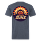 Phx Suns Front & Back Cotton/Poly T-Shirt by Next Level - heather navy