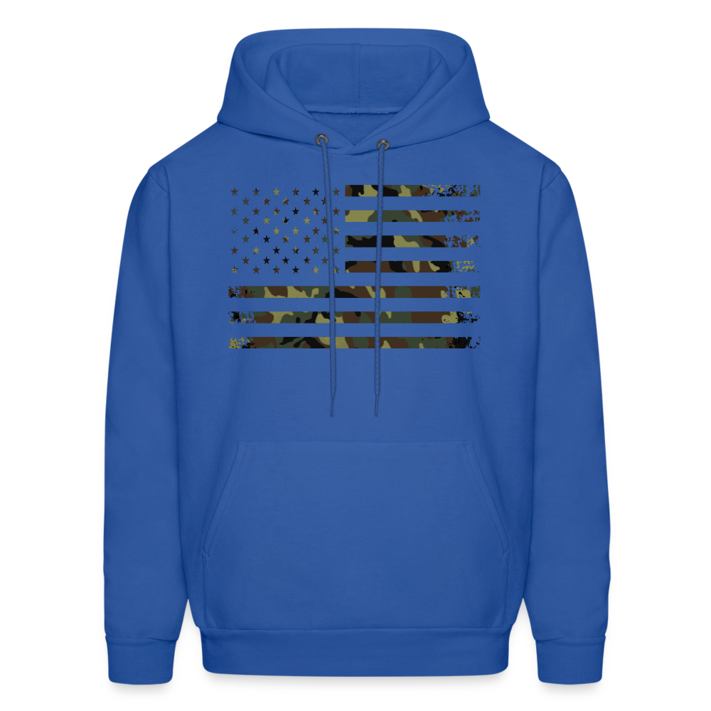 Camo Flag Men's Hoodie Multi - royal blue