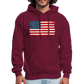 American Flag Color / Multi Men's Hoodie - burgundy