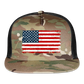 American Flag Color / Multi Trucker Hat - MultiCam\black