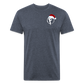 Fire + Fury Santa Cotton/Poly T-Shirt by Next Level - heather navy