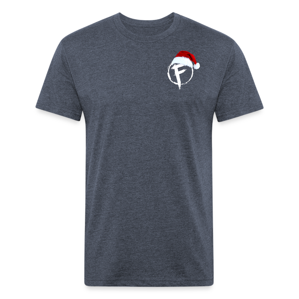 Fire + Fury Santa Cotton/Poly T-Shirt by Next Level - heather navy