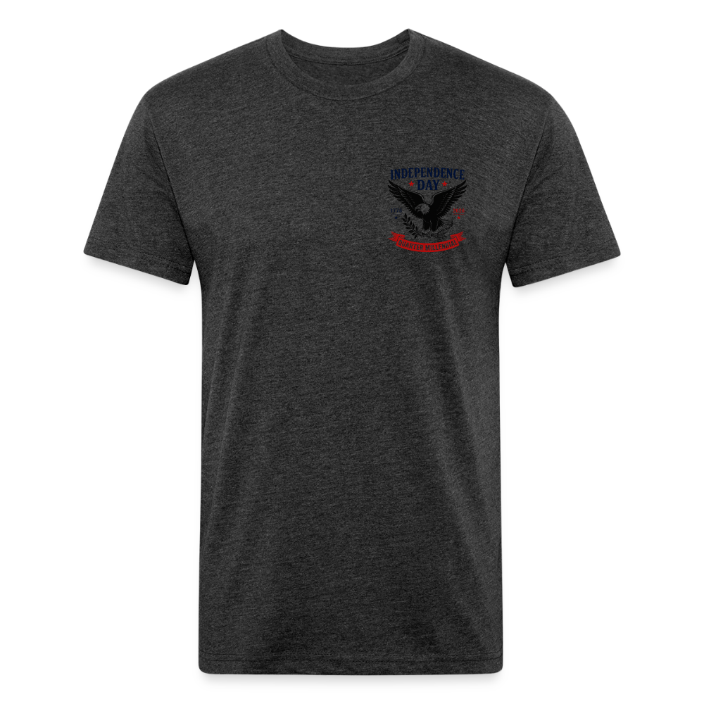 250 America Circle Fitted Cotton/Poly T-Shirt by Next Level - heather black
