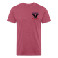 250 Year America Fitted Cotton/Poly T-Shirt by Next Level - heather burgundy