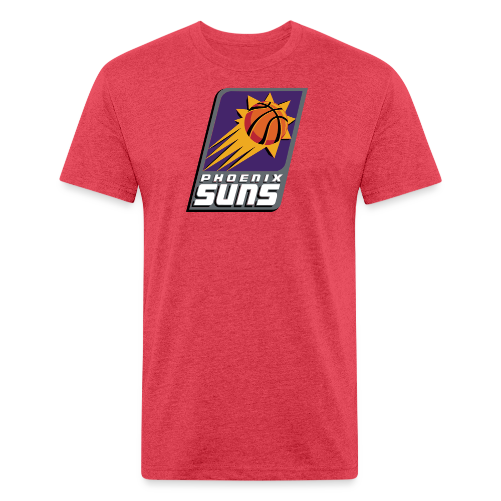 Phx Suns Slant Cotton/Poly T-Shirt by Next Level - heather red