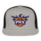 Phx Suns Flame Trucker Hat - gray/black