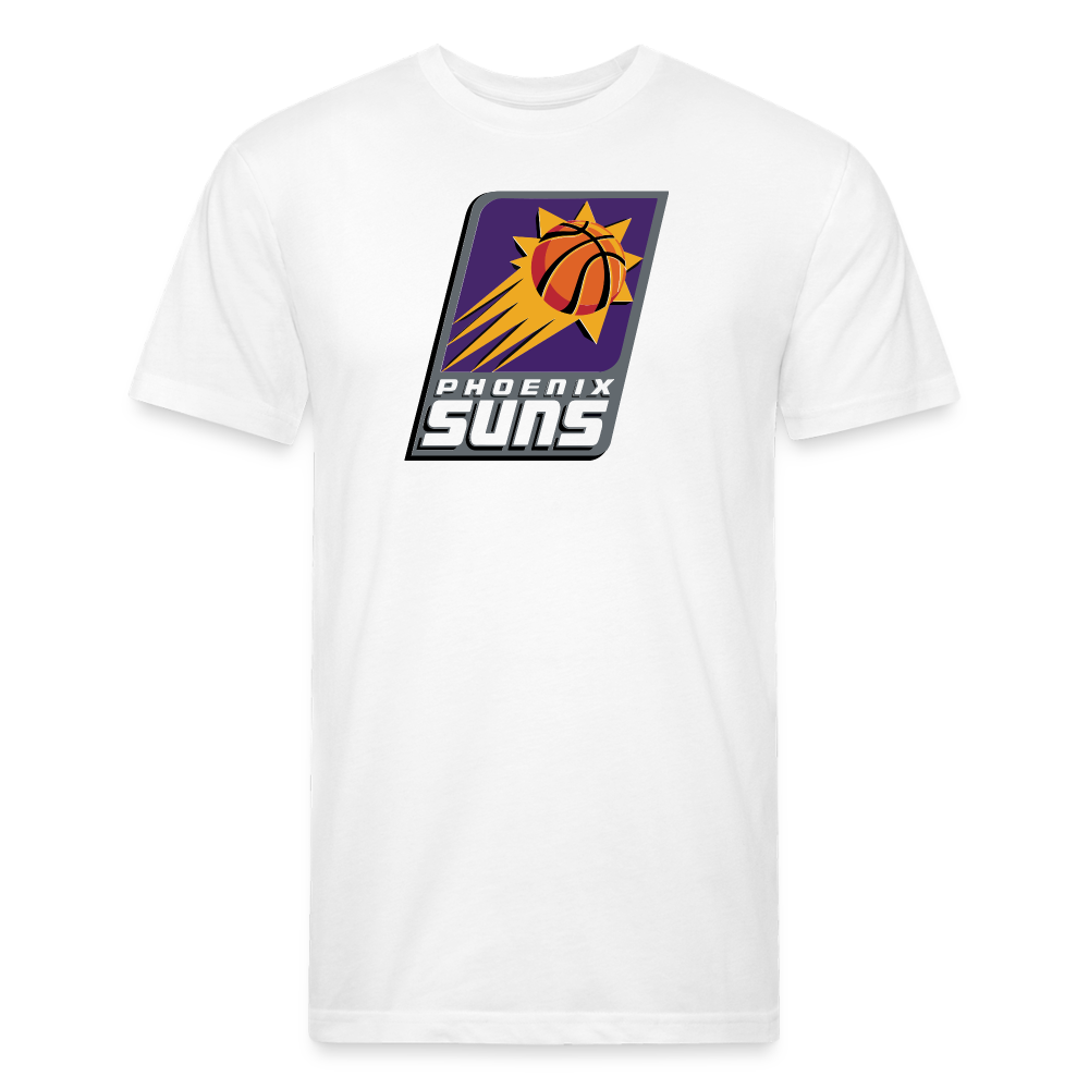 Phx Suns Slant Cotton/Poly T-Shirt by Next Level - white