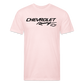 Chevy Racing Fitted Cotton/Poly T-Shirt by Next Level - blush pink 