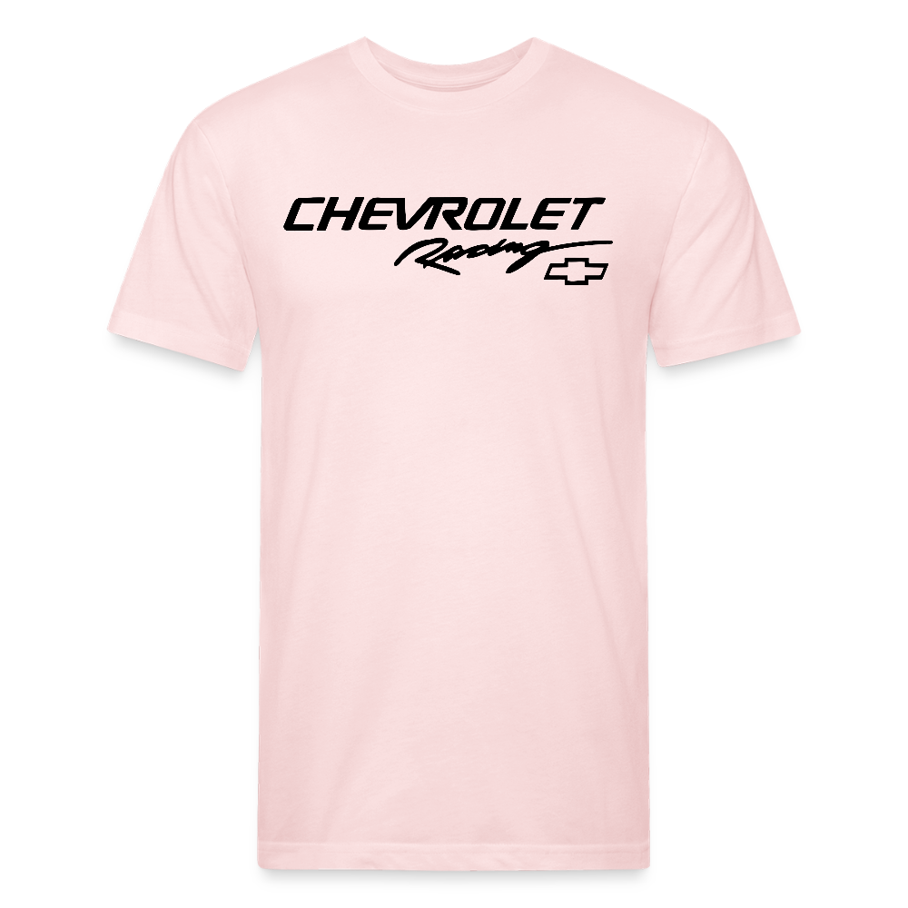 Chevy Racing Fitted Cotton/Poly T-Shirt by Next Level - blush pink 