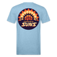 Phx Suns Front & Back Cotton/Poly T-Shirt by Next Level - heather blue