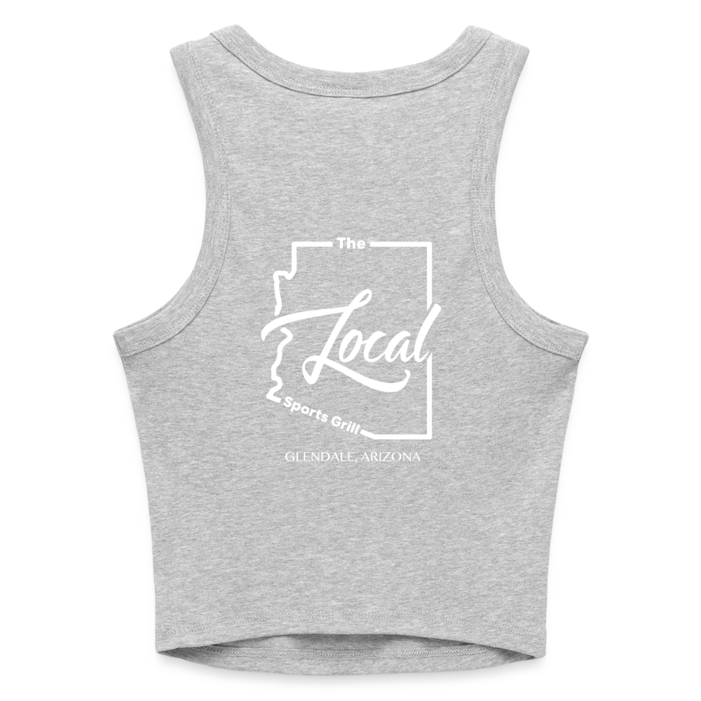 The Local - Slim Fit Rib Women's Tank Top - heather gray