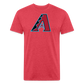 D Baks Front & Back Cotton/Poly T-Shirt by Next Level - heather red