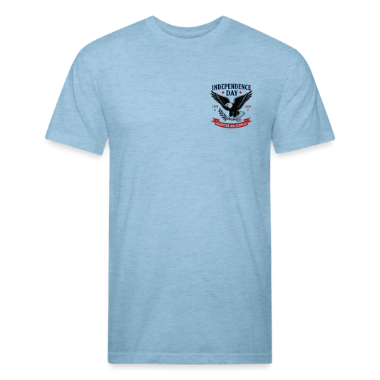 250 Year America Fitted Cotton/Poly T-Shirt by Next Level - heather blue