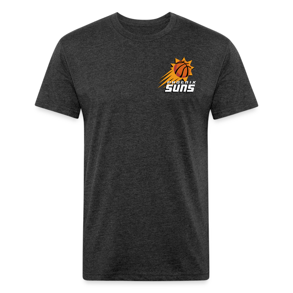 Phx Suns Front & Back Cotton/Poly T-Shirt by Next Level - heather black