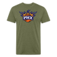 Phx Suns Flames Cotton/Poly T-Shirt by Next Level - heather military green