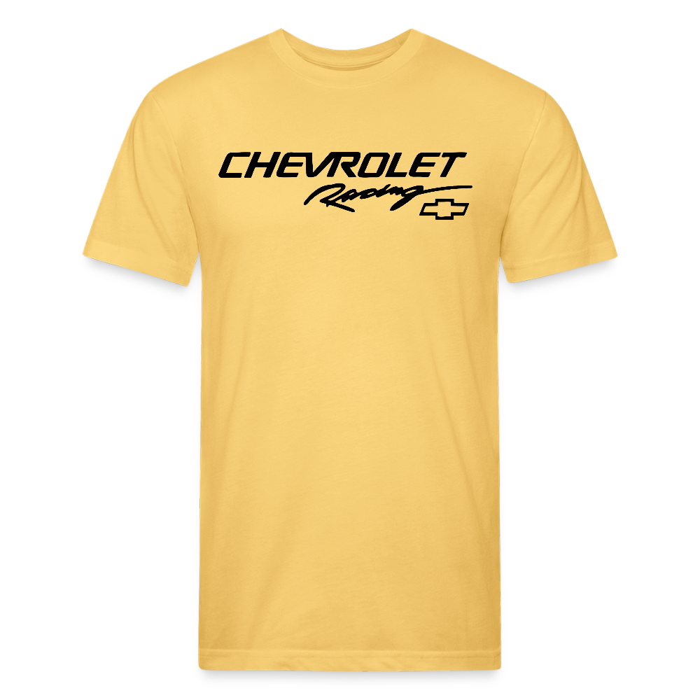 Chevy Racing Fitted Cotton/Poly T-Shirt by Next Level - pastel yellow