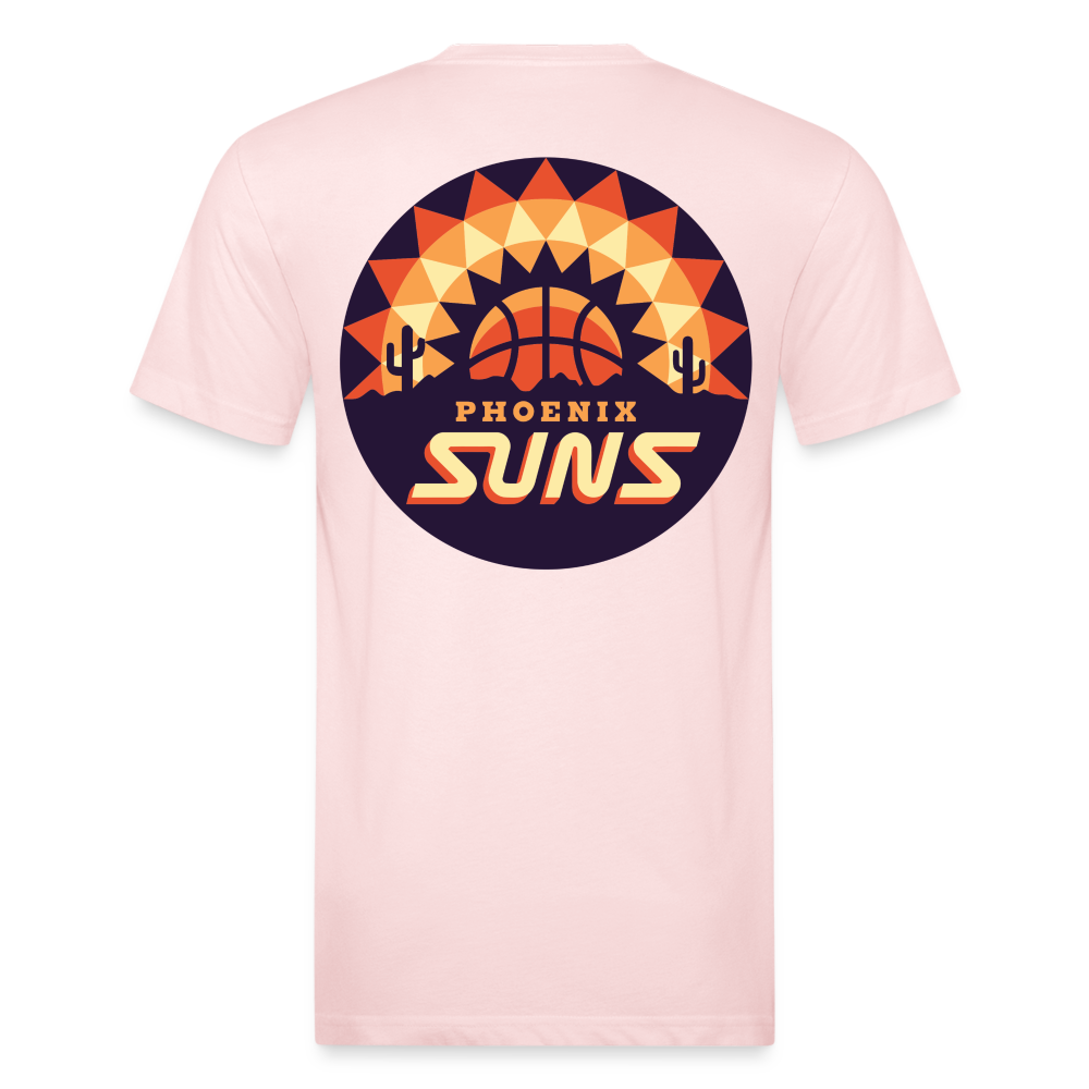 Phx Suns Front & Back Cotton/Poly T-Shirt by Next Level - blush pink 