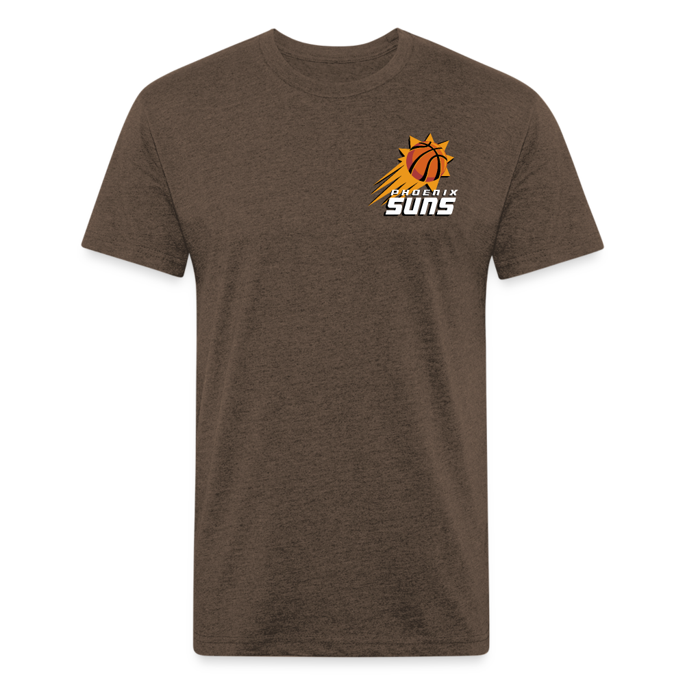 Phx Suns Front & Back Cotton/Poly T-Shirt by Next Level - heather espresso