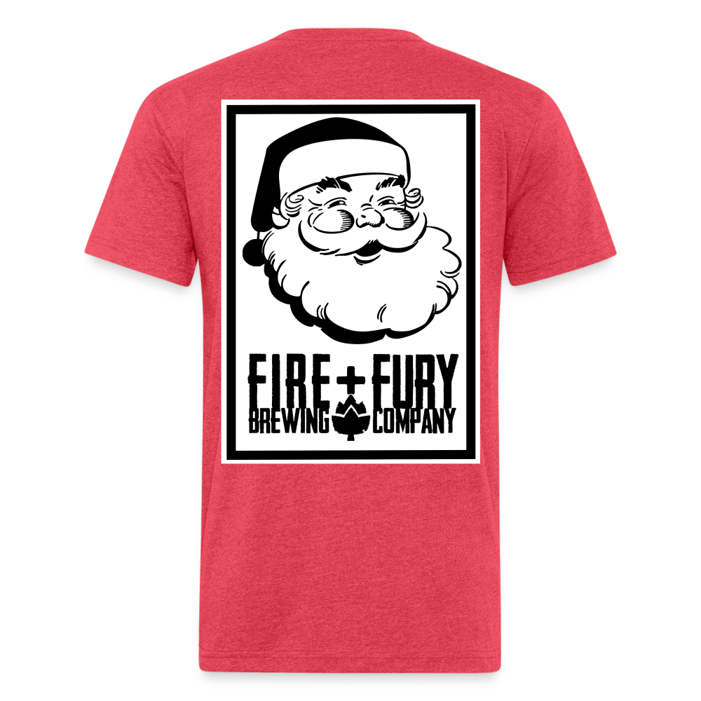 Fire + Fury Santa Cotton/Poly T-Shirt by Next Level - heather red