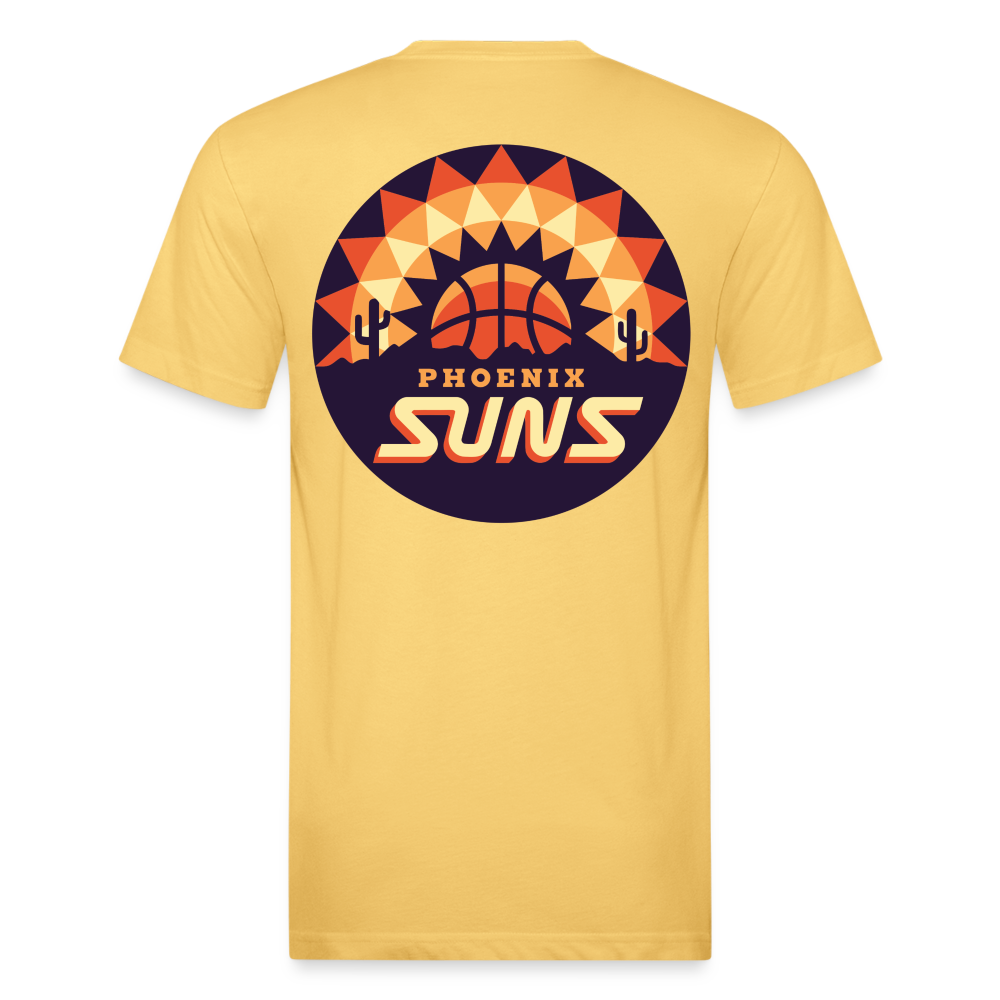 Phx Suns Front & Back Cotton/Poly T-Shirt by Next Level - pastel yellow