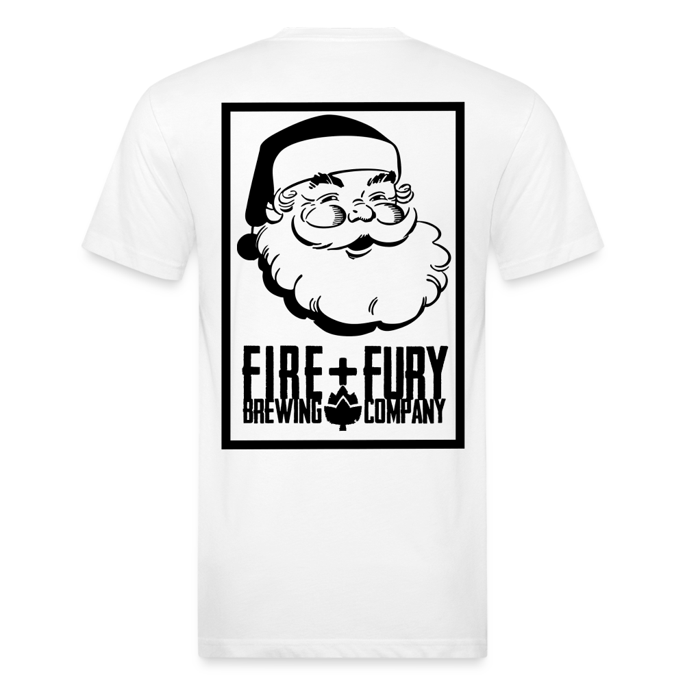 Fire + Fury Santa Cotton/Poly T-Shirt by Next Level - white