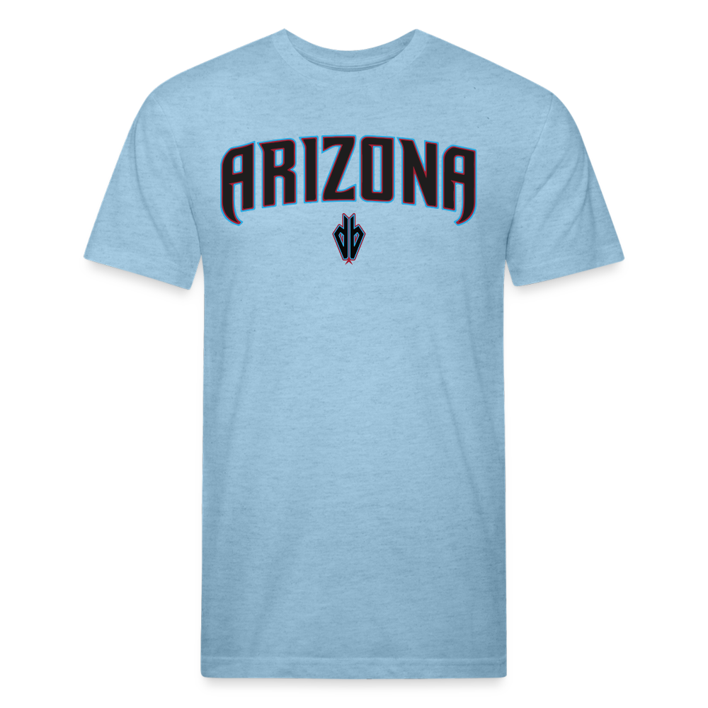 D Backs Teal ARIZONA Front Cotton/Poly T-Shirt by Next Level - heather blue