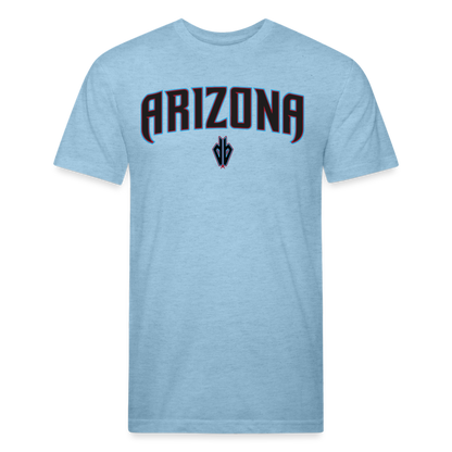 D Backs Teal ARIZONA Front Cotton/Poly T-Shirt by Next Level - heather blue