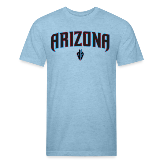 D Backs Teal ARIZONA Front Cotton/Poly T-Shirt by Next Level - heather blue