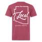The Local - Fitted Cotton/Poly T-Shirt by Next Level - heather burgundy
