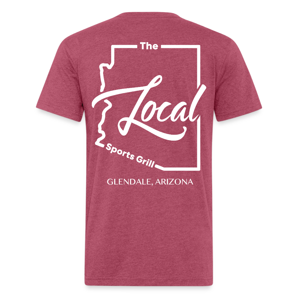 The Local - Fitted Cotton/Poly T-Shirt by Next Level - heather burgundy