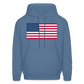 American Flag Color Men's Hoodie - denim blue