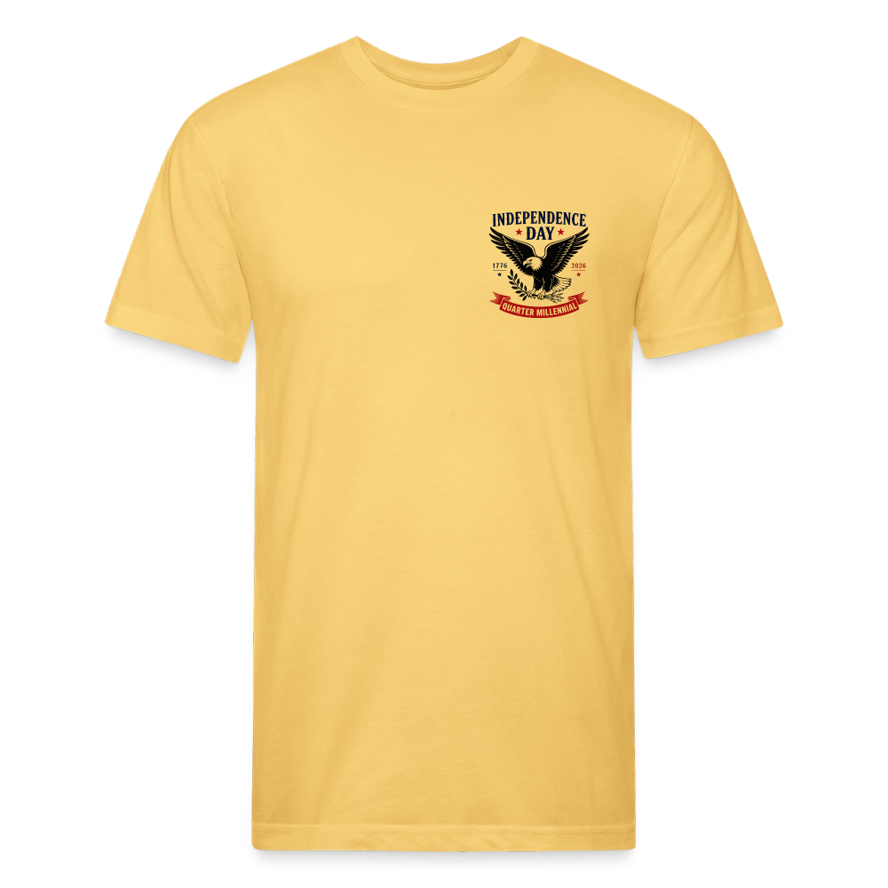250 America Circle Fitted Cotton/Poly T-Shirt by Next Level - pastel yellow