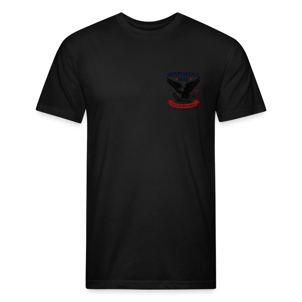 250 America Circle Fitted Cotton/Poly T-Shirt by Next Level - black