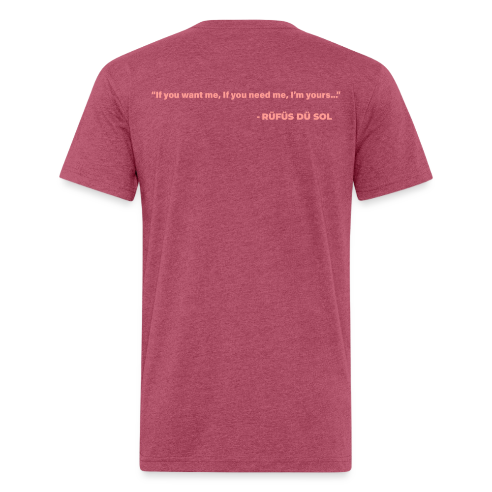 Rufus D 1 Fitted Cotton/Poly T-Shirt by Next Level - heather burgundy