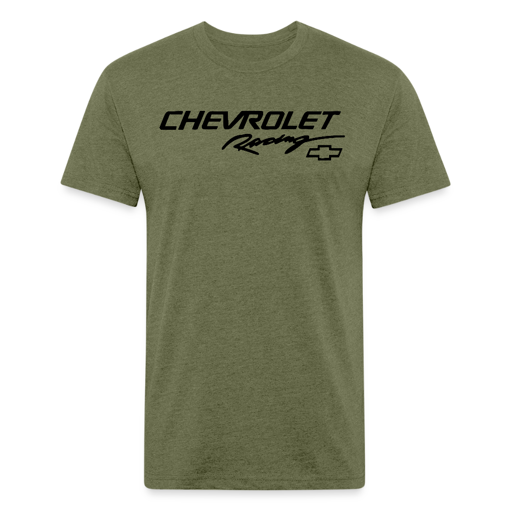 Chevy Racing Fitted Cotton/Poly T-Shirt by Next Level - heather military green