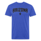 D Backs Teal ARIZONA Front Cotton/Poly T-Shirt by Next Level - heather royal